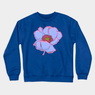 Retro Digital Colored Poppy Flower Illustration (MD23Mrl002) Crewneck Sweatshirt